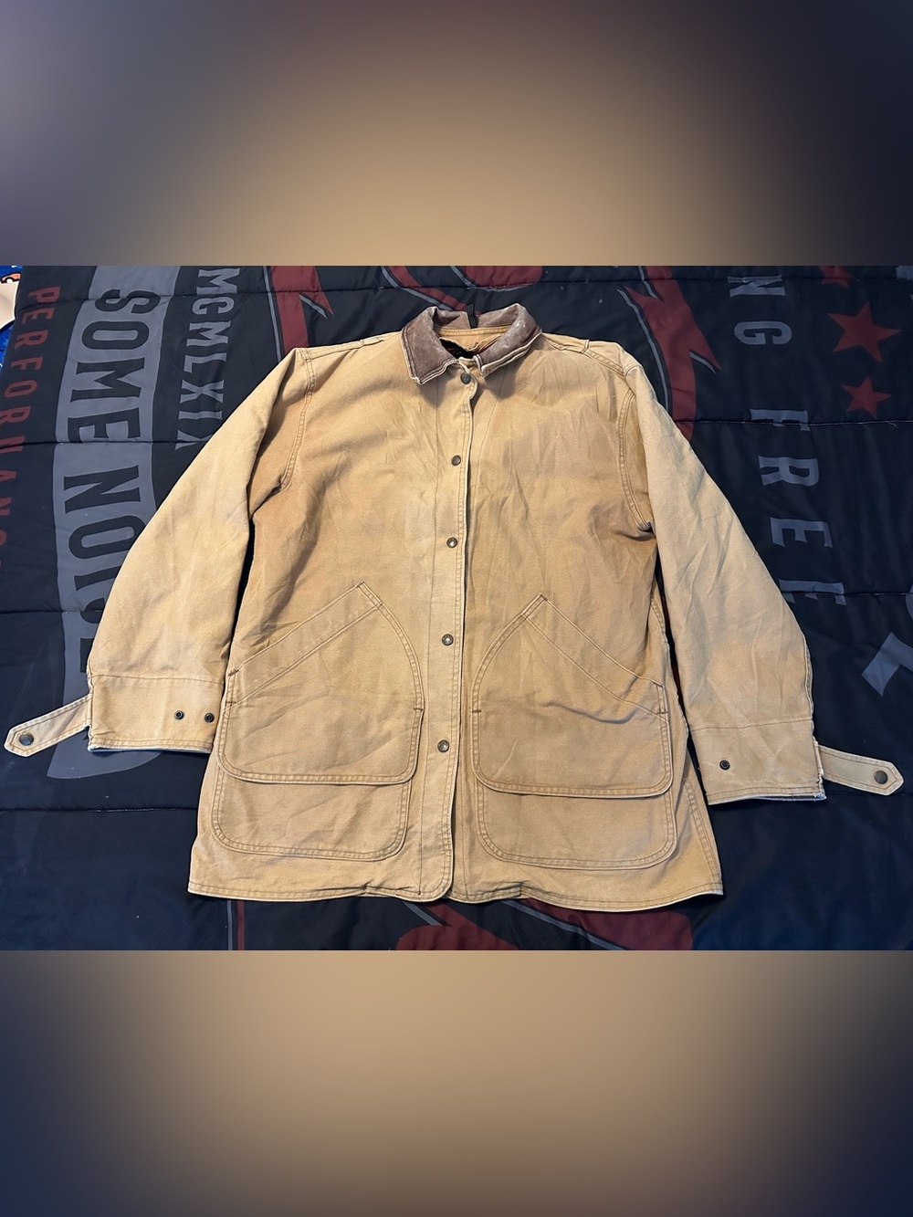 Vintage Woolrich Jacket Women Medium Blanket Lined Canvas Barn Chore Coat USA